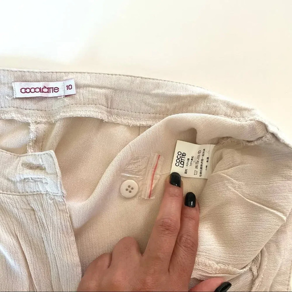 Summer Beach Lace Trim Shorts Cream Color - Picture 4 of 8